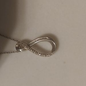 Silver necklace infinity